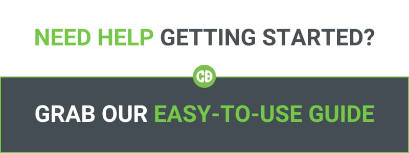 CTA graphic with the text: ‘Need help getting started? Grab our easy-to-use guide’ encouraging users to download a CRM audit guide.